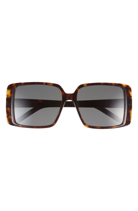 56mm Rectangular Sunglasses