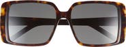 Saint Laurent 56mm Rectangular Sunglasses