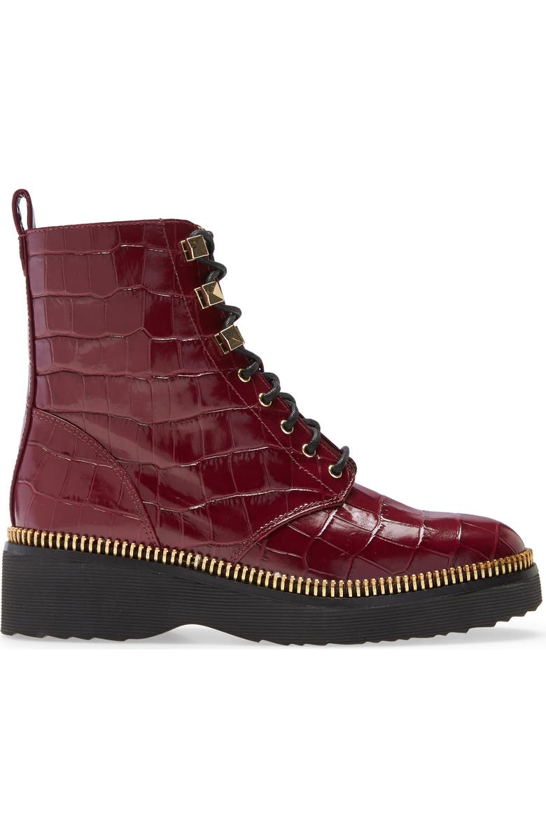 MICHAEL Michael Kors Haskell Combat Boot, Alternate, color, Dark Berry