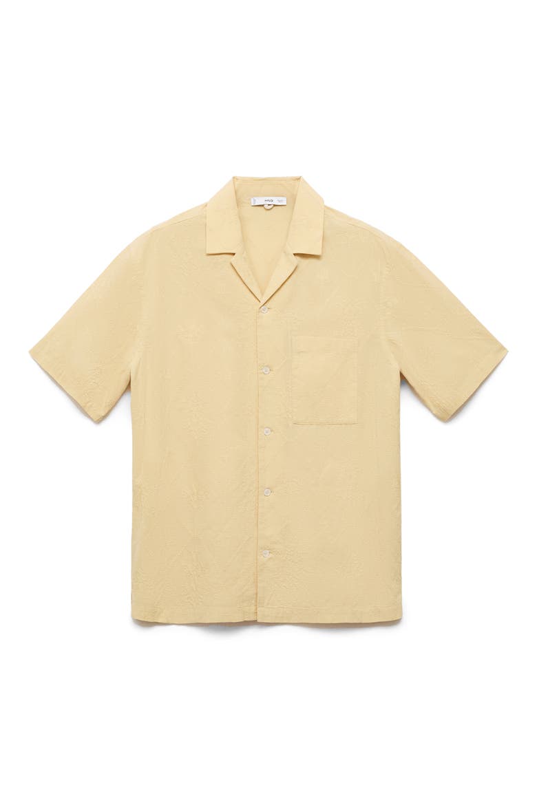Floral Embroidered Cotton Camp Shirt, Alternate, color, VANILLA