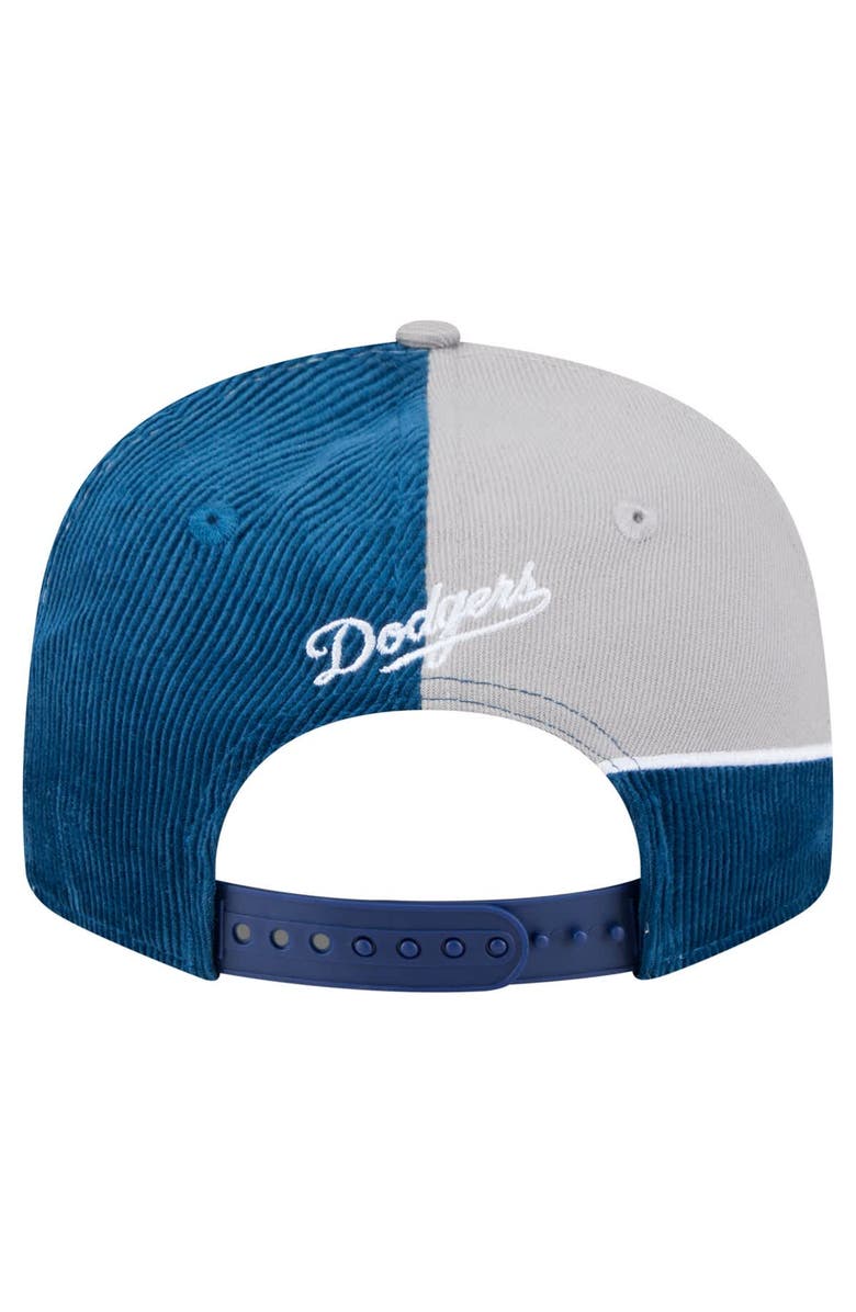 New Era Men's New Era Royal/Gray Los Angeles Dodgers Retro Split Corduroy Snapback Hat, Alternate, color, Royal