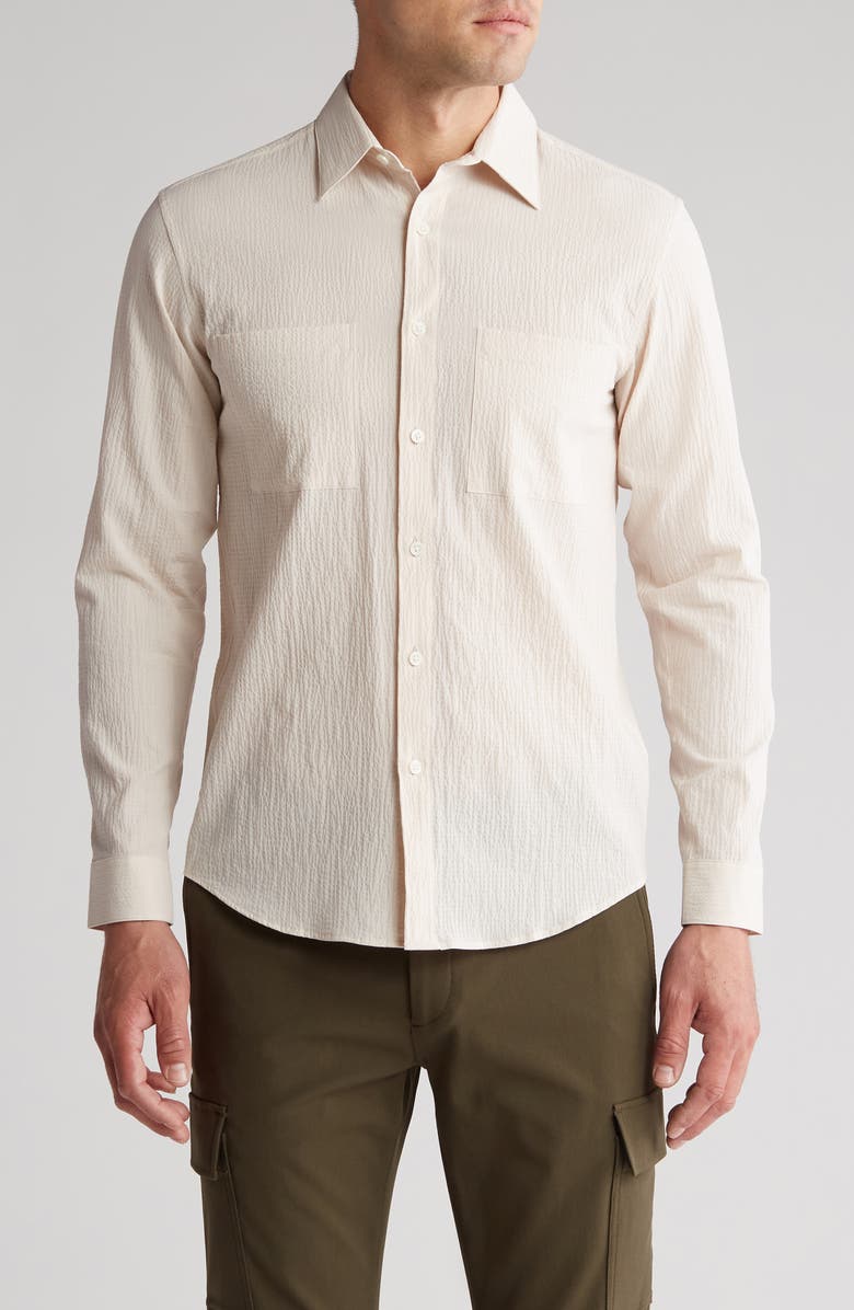 Theory Irving 2P Spring Ripstop Shirt, Main, color, Moon