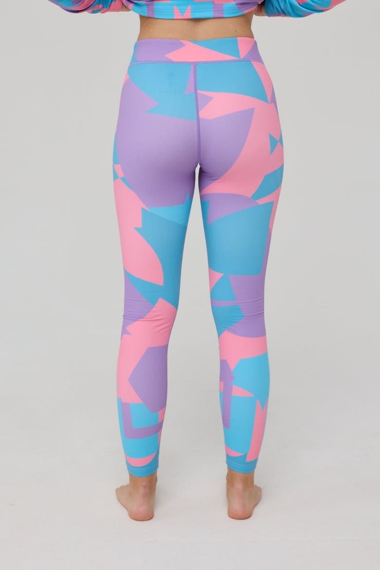 Del Mar Womens Baselayer Legging, Alternate, color, Pink and Blue