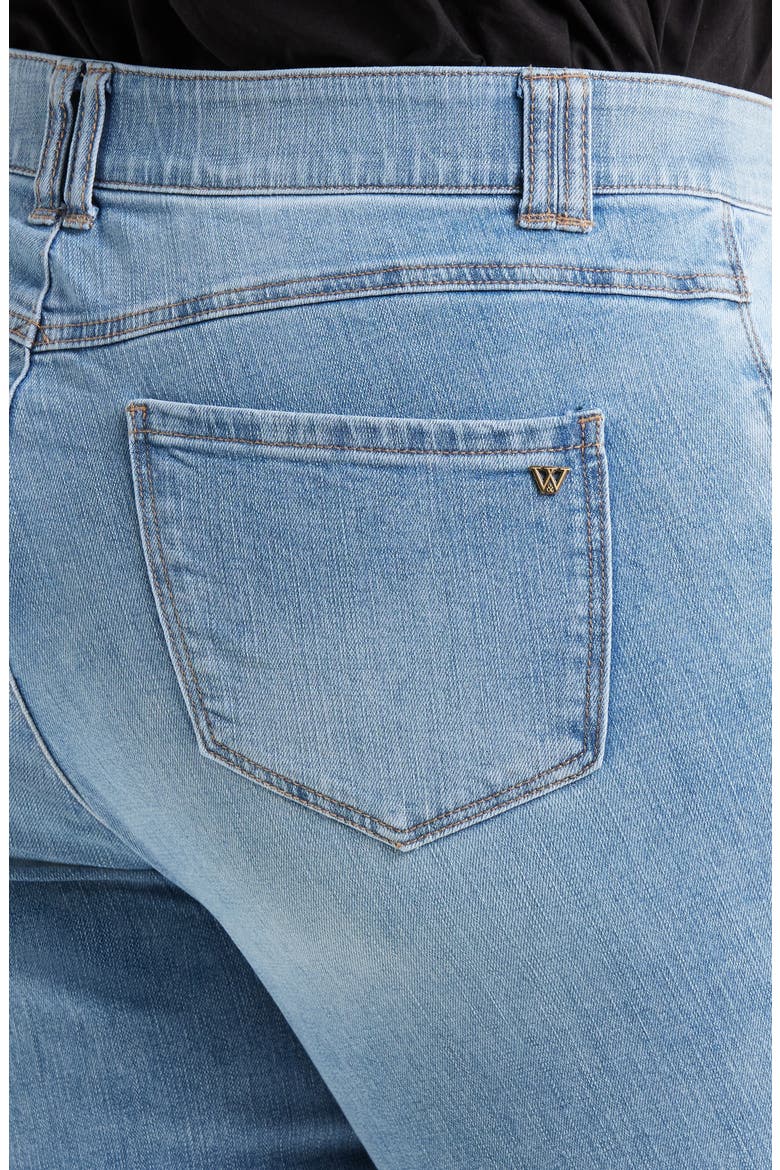 Double Frayed Kick Flare Jeans, Alternate, color, LIGHT BLUE ARTISANAL