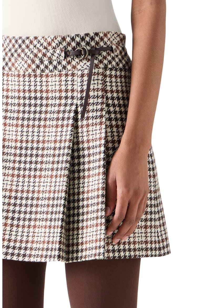 Tweed Check Wool Blend Kilt Skirt, Alternate, color, WINTER WHITE-COPPER