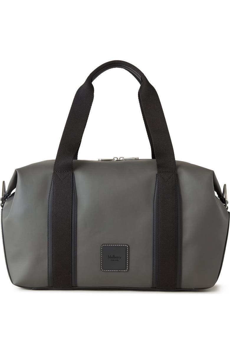 Mulberry Dalston Leather Holdall Duffle, Main, color, Asphalt-Black