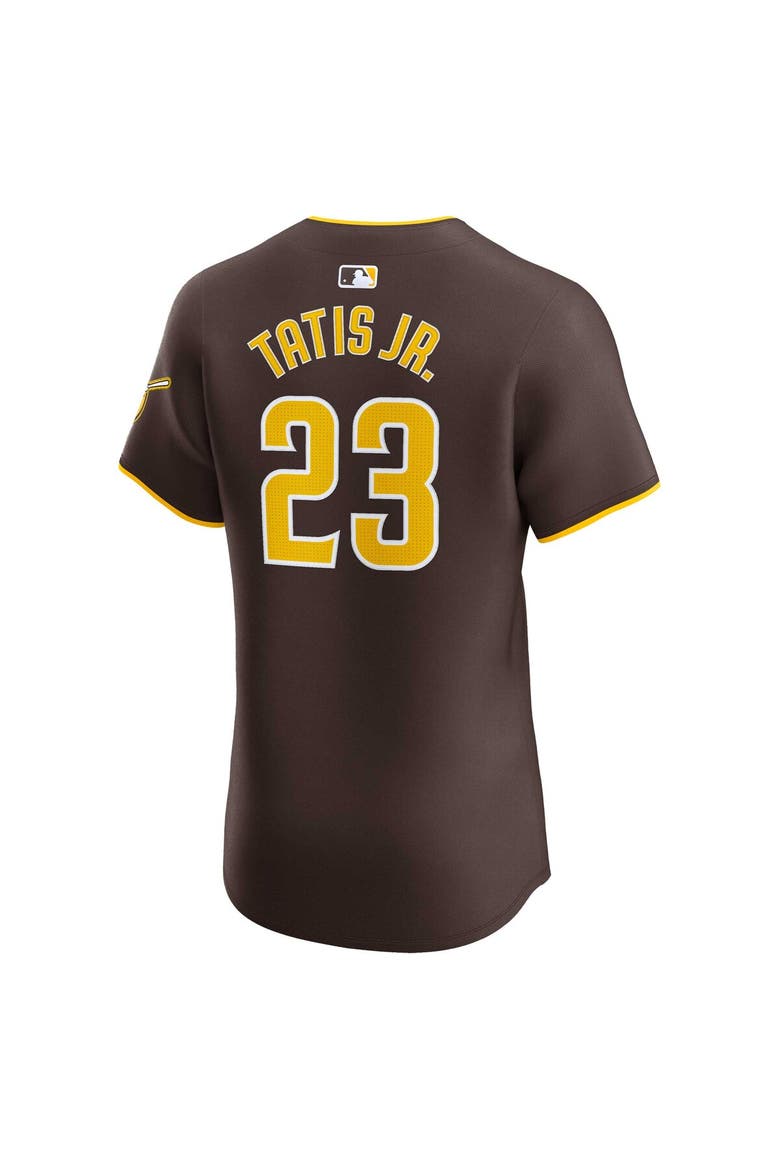 Men's Nike Fernando Tatis Jr. Brown San Diego Padres Road Elite Player Jersey, Alternate, color, Brown
