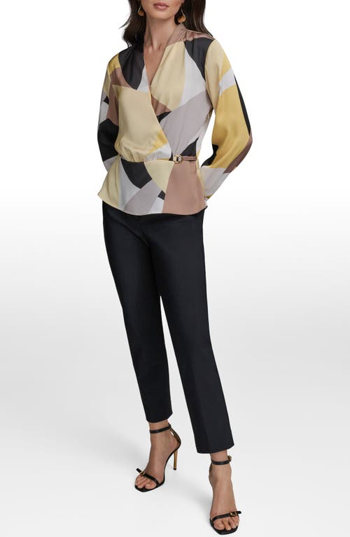 Shop Donna Karan New York Print Belted Top