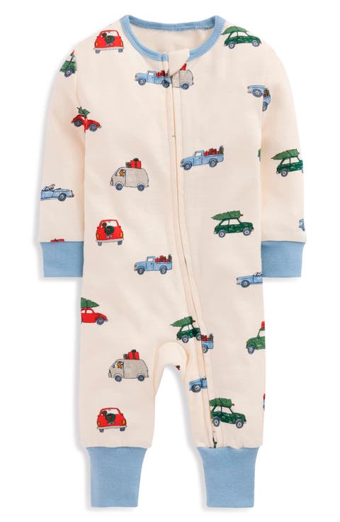 Kids' Festive Cars Cotton Jersey Romper
