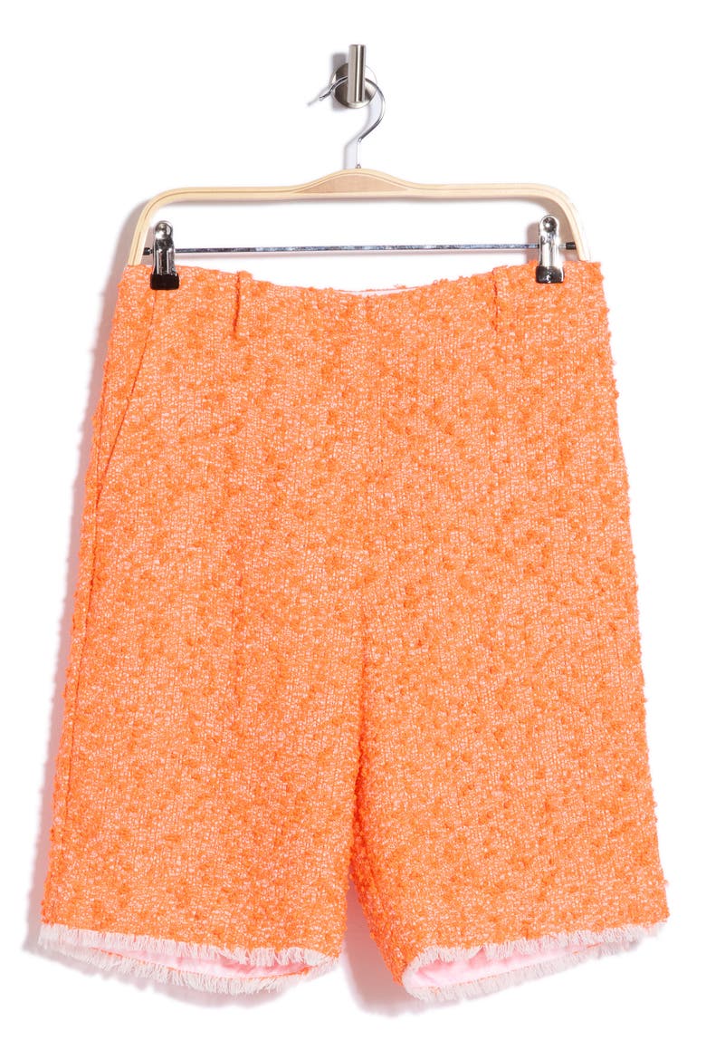Spring Tweed Walking Shorts, Alternate, color, NEON ORANGE MULTI