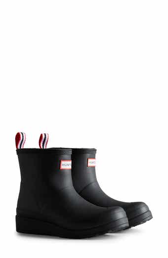 Hunter Play Short Faux Shearling Lined Waterproof Rain Boot