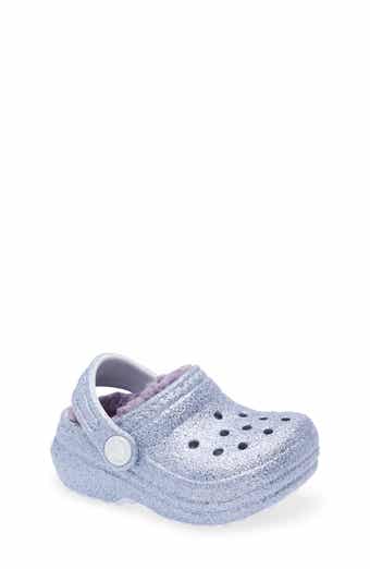 CROCS Kids' Classic Glitter Faur Fur Lined Clog