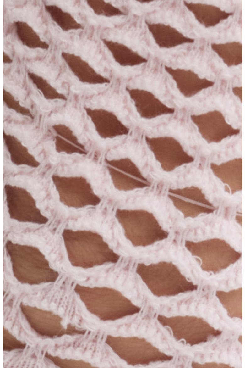 Netted Crew Socks, Alternate, color, PINK