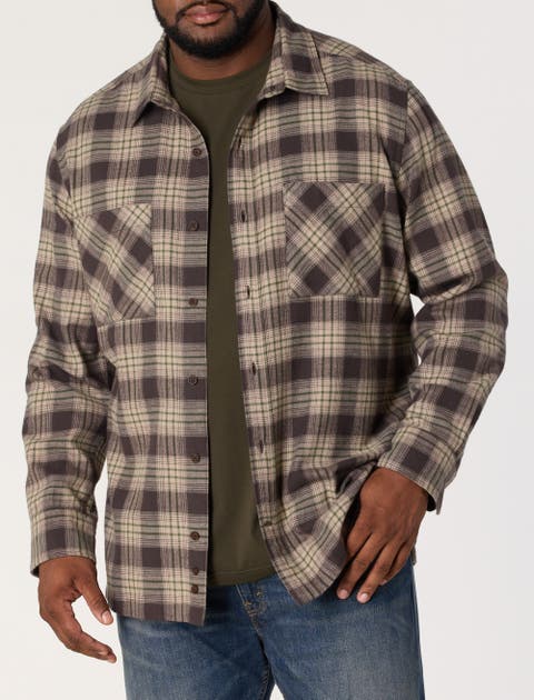 Big & Tall Plaid Flannel Sport Shirt