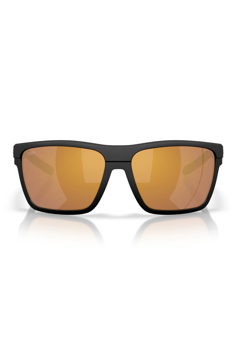 Pargo 61mm Polarized Square Sunglasses, Main, color, NET PLUS BLACK / GOLD 580G