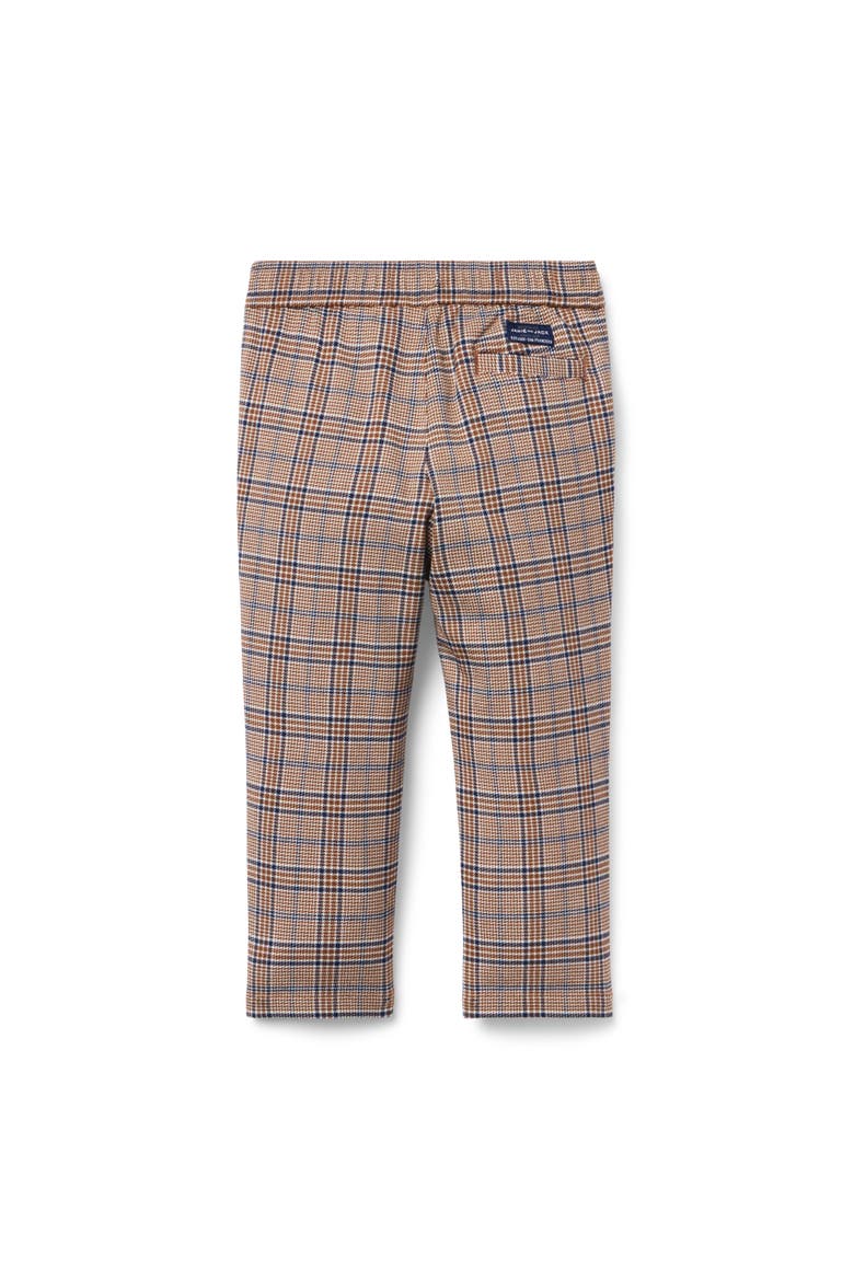 Plaid Pull-On Pant, Alternate, color, Brown