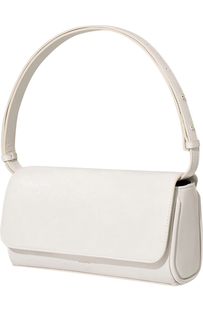 Stand Oil Classic Faux Leather Shoulder Bag, Alternate, color, Cream