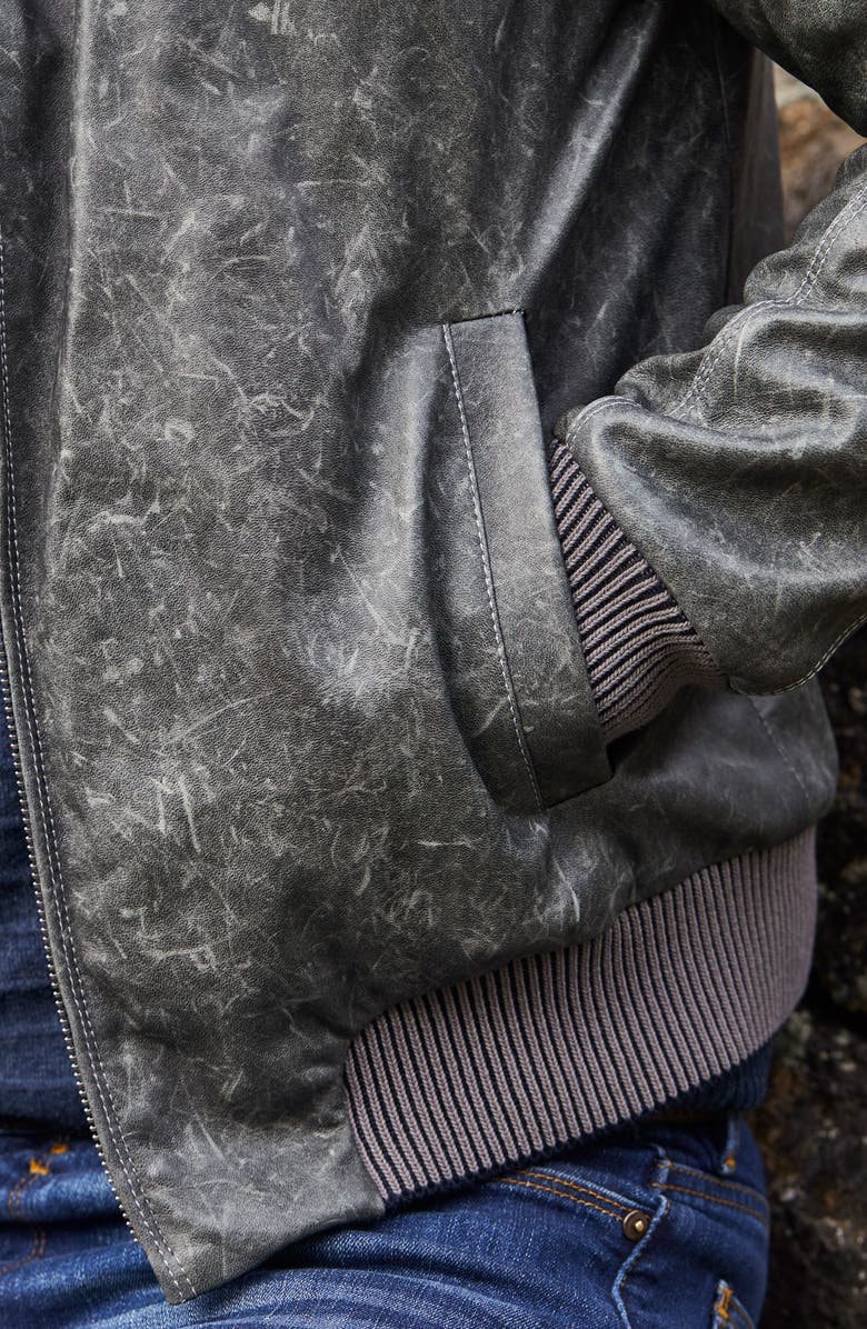 Comstock & Co. Paratrooper Reversible Leather Jacket, Alternate, color, 