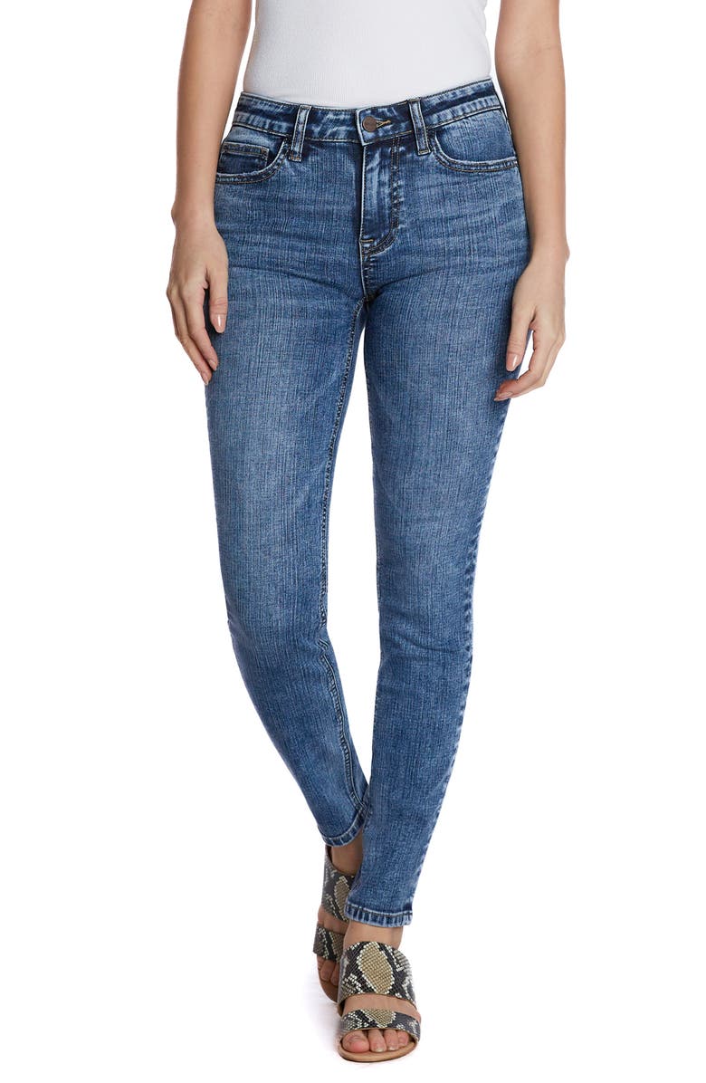HINT OF BLU Low Rise Skinny Jeans, Main, color, Old Blue