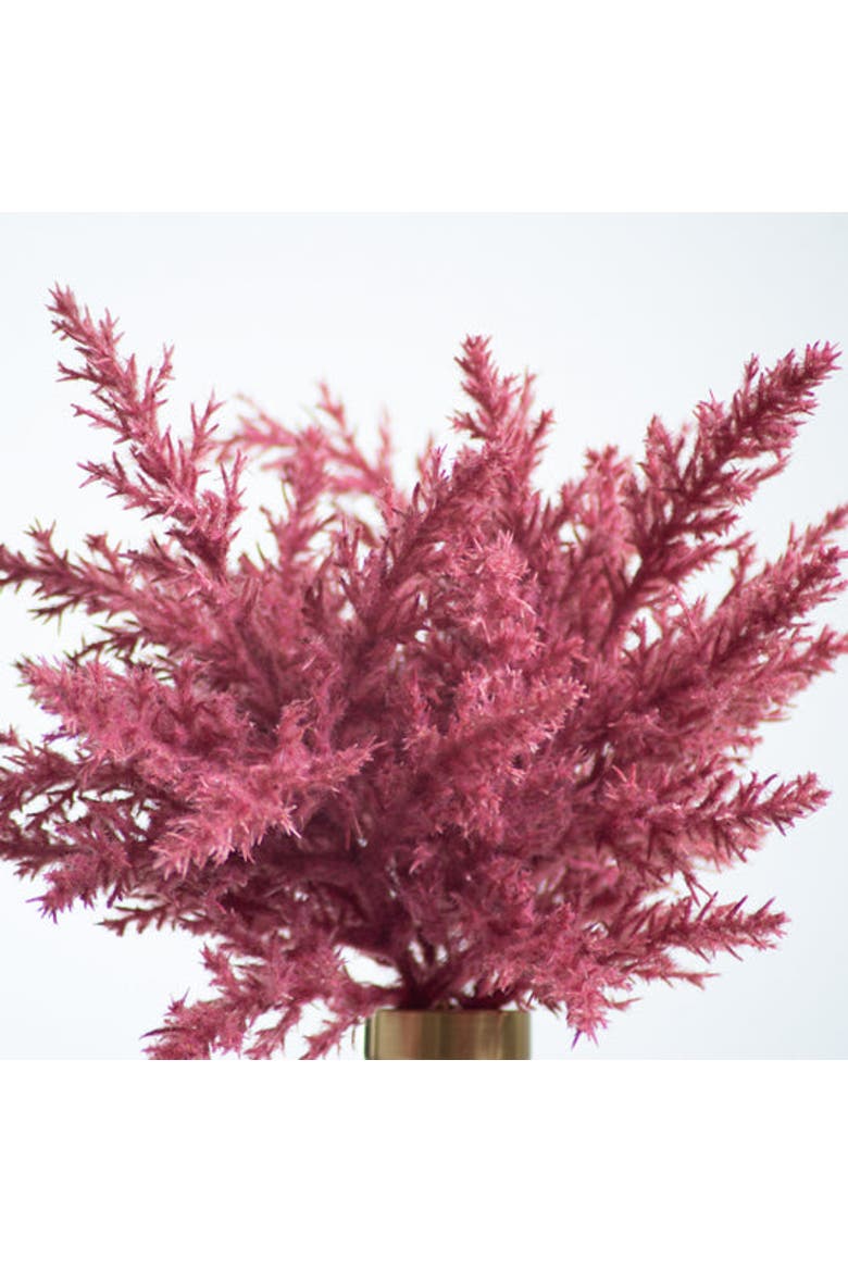 Mauve Pink Faux Pampas Grass Everyday Spring Fall Water Illusion Arrangement In Glass Bud Vase, Alternate, color, Pink Tall