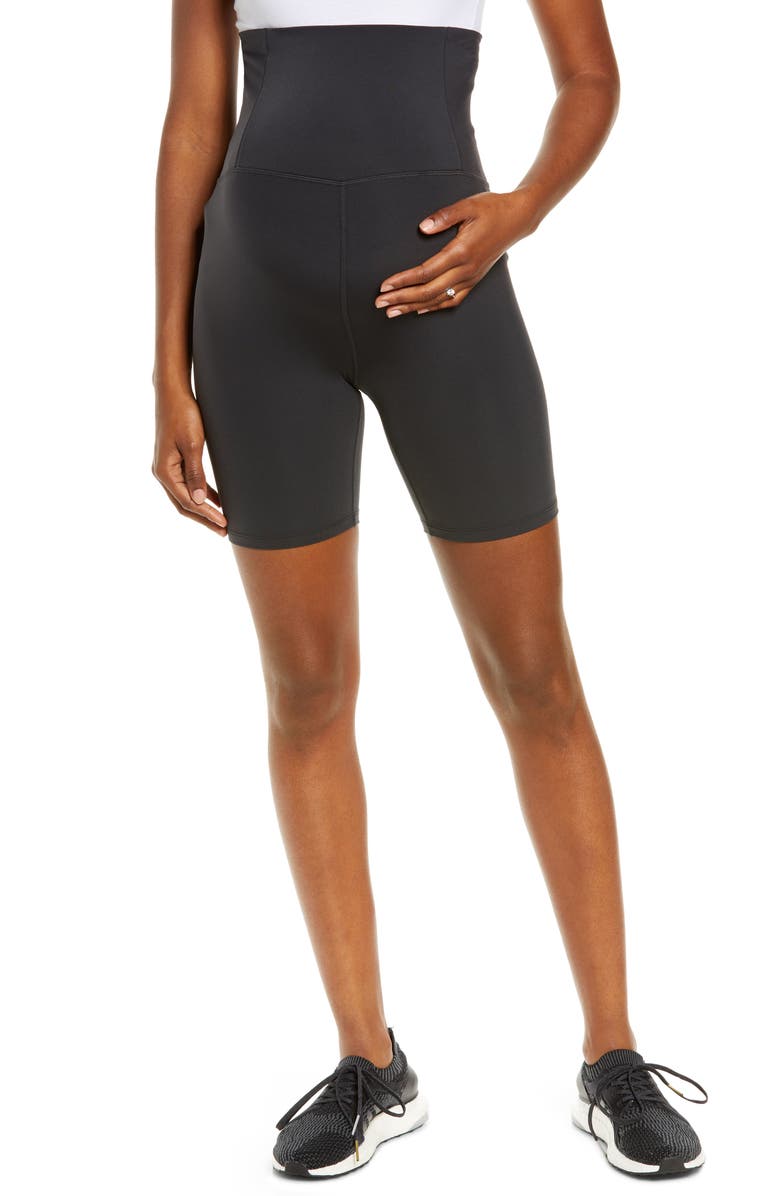 Girlfriend Collective Seamless Maternity Bike Shorts, Main, color, 