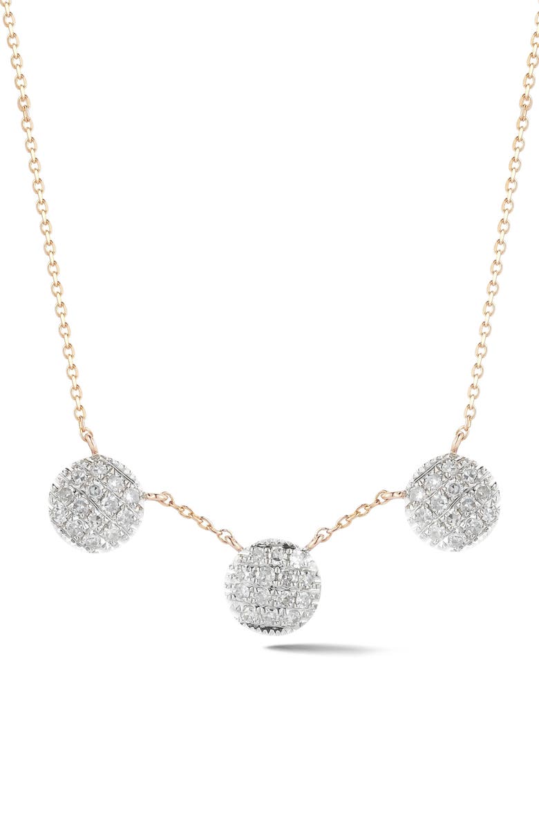 Dana Rebecca Designs Lauren Joy Three-Disc Diamond Necklace, Main, color, 