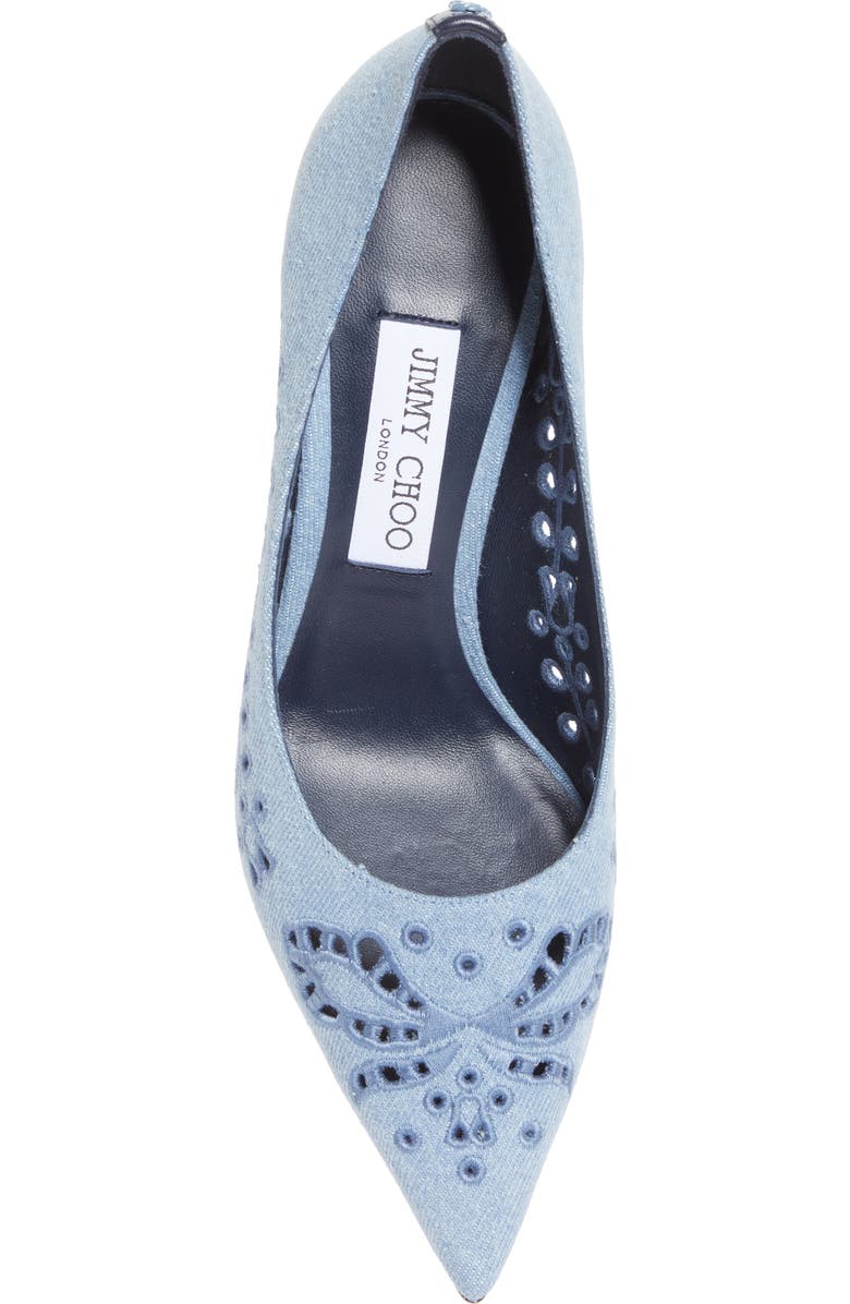 Jimmy Choo Love Pointed Toe Pump, Alternate, color, Blue Haze