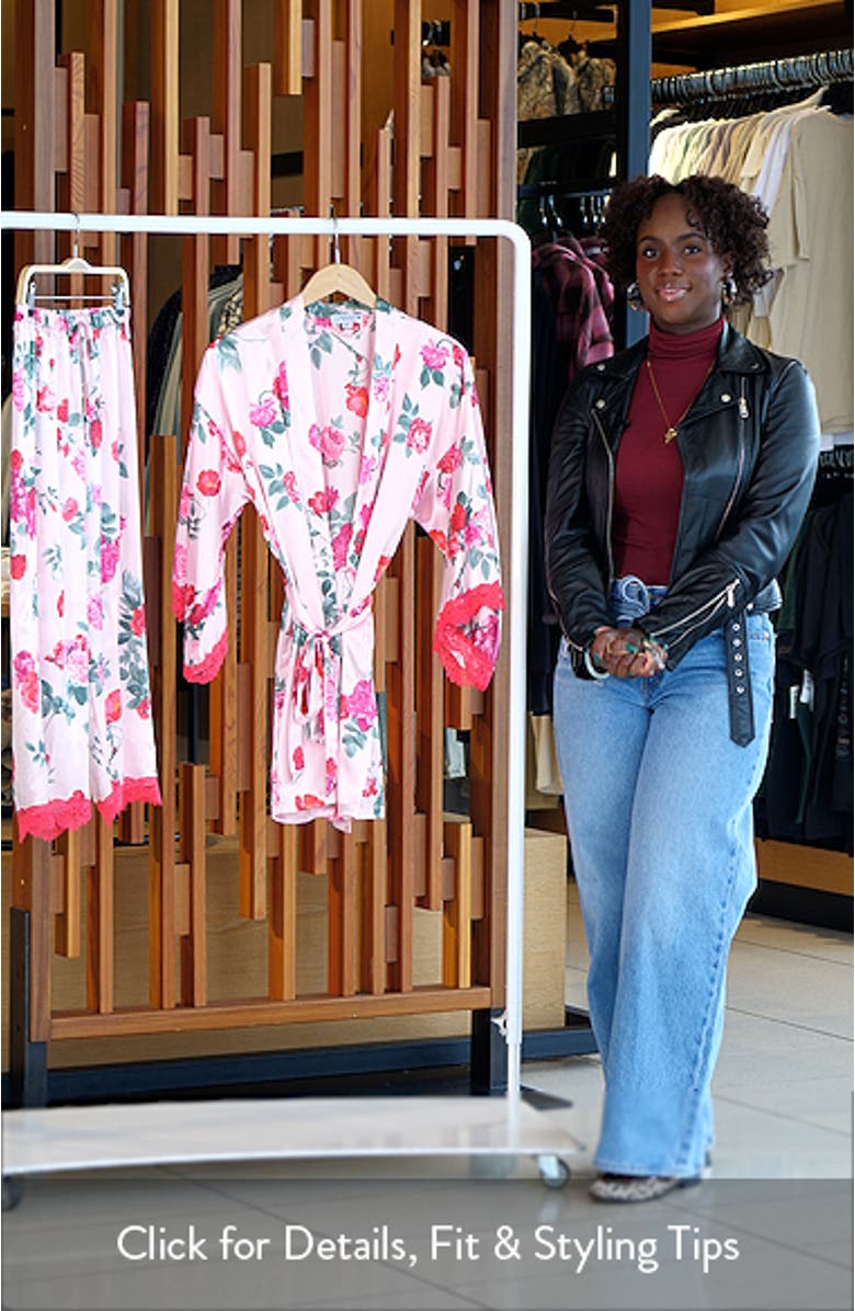 Alyssa Floral Satin Wrap, sales video thumbnail