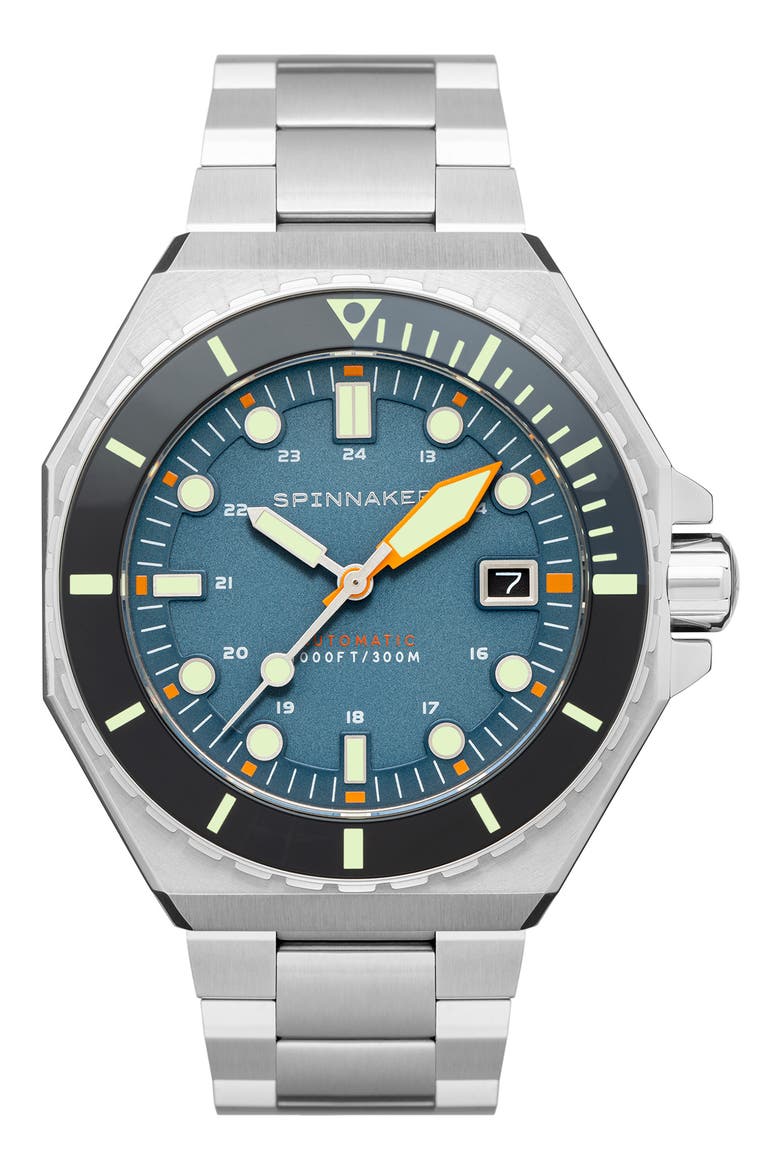 Dumas Automatic Bracelet Watch, 44mm, Main, color, BLUE