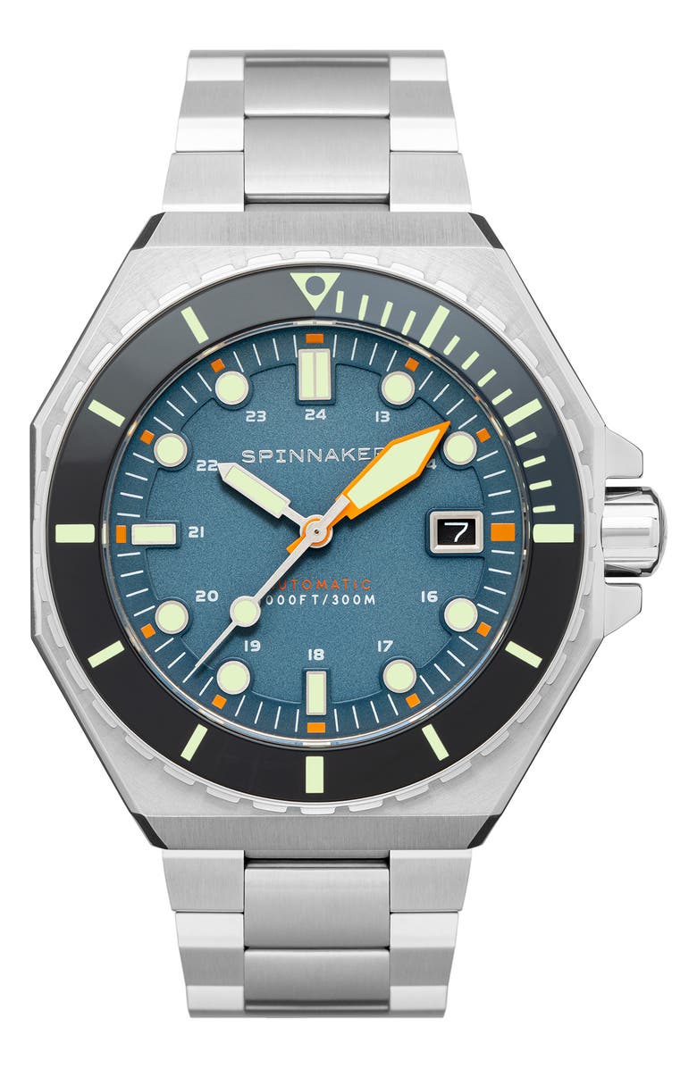 SPINNAKER Dumas Automatic Bracelet Watch, 44mm, Main, color, Blue