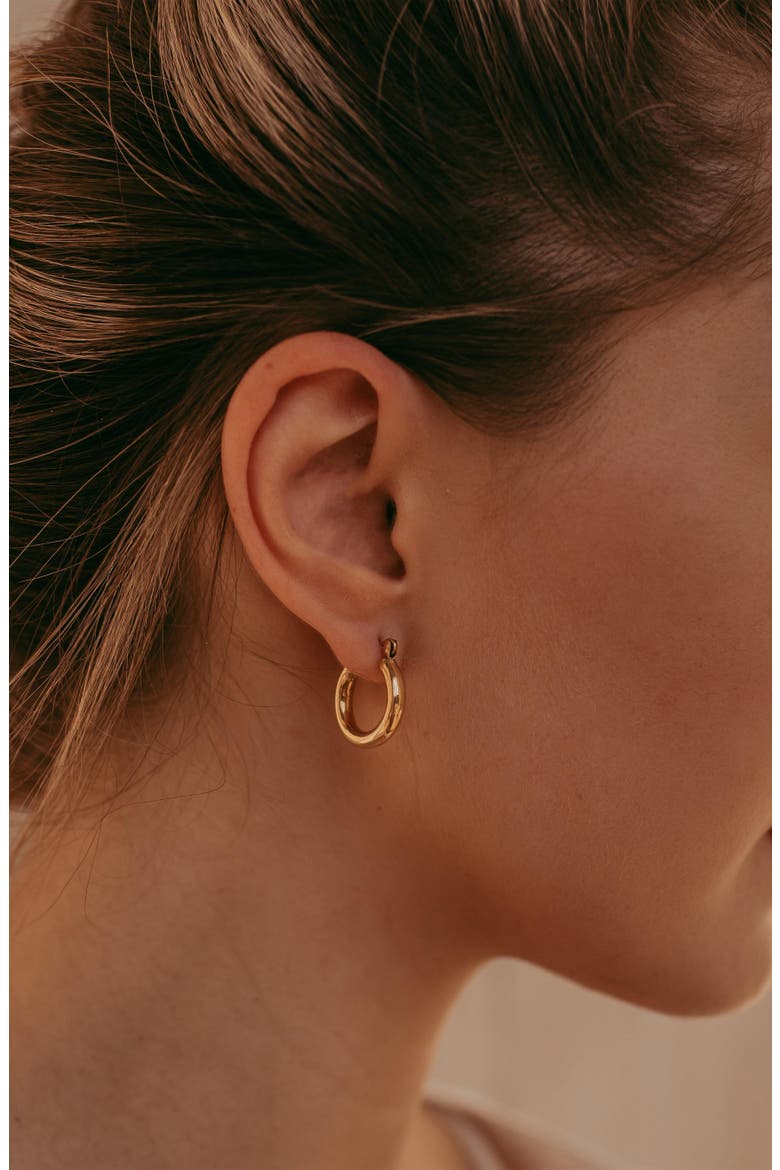 Gold Mini Hoops, Alternate, color, Gold