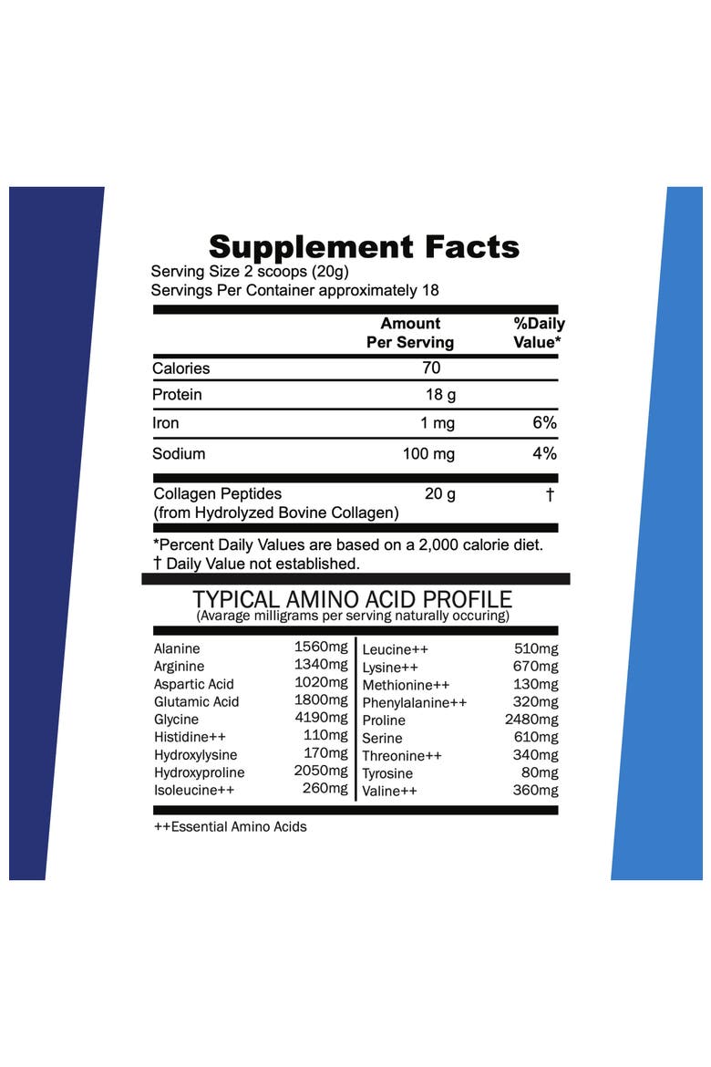 Hydrolyzed Collagen Peptides Protein Powder, Alternate, color, Beige