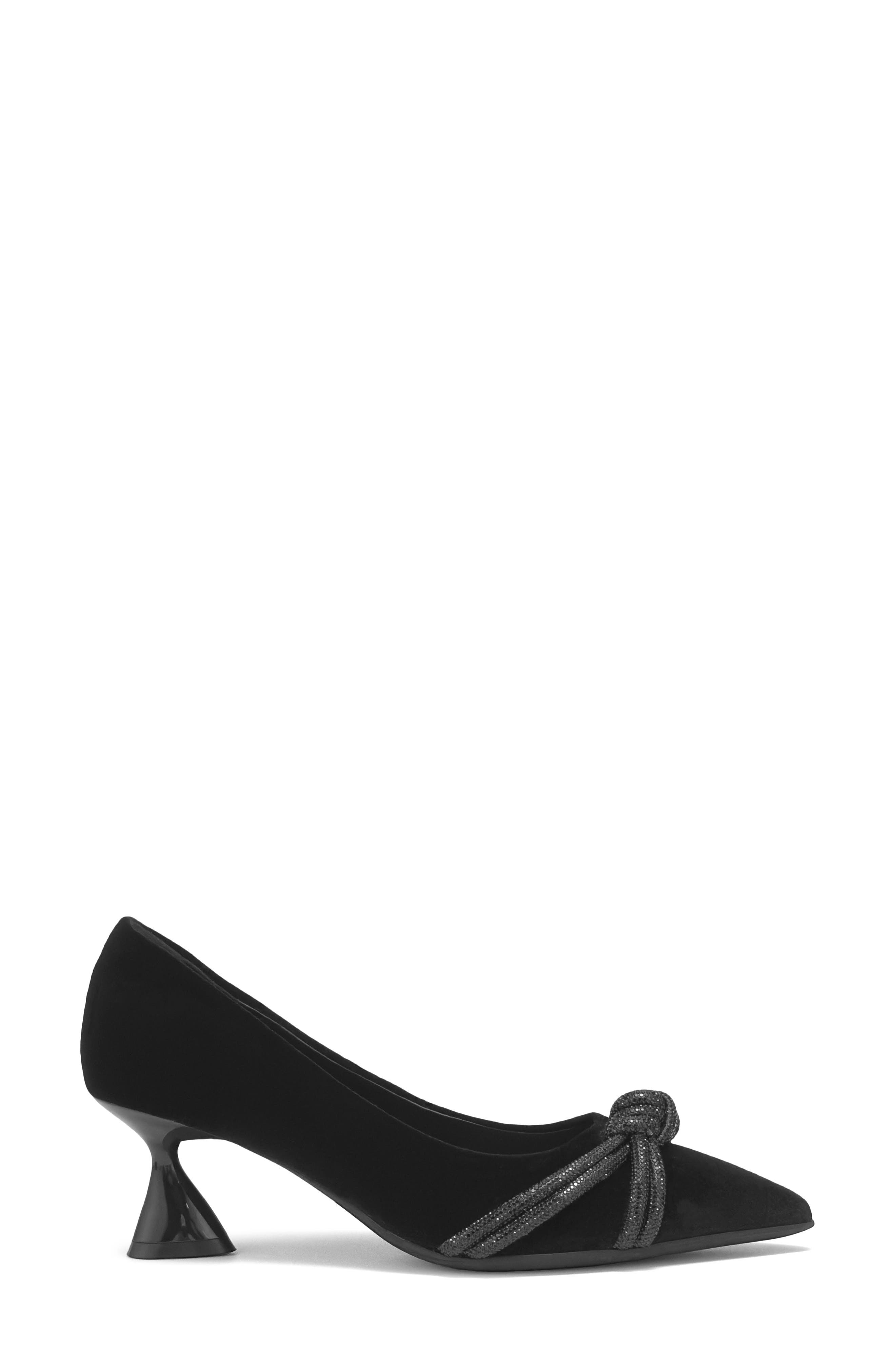 Aerosoles Jacey Crystal Embellished Satin Pump, Alternate, color, Black Velvet