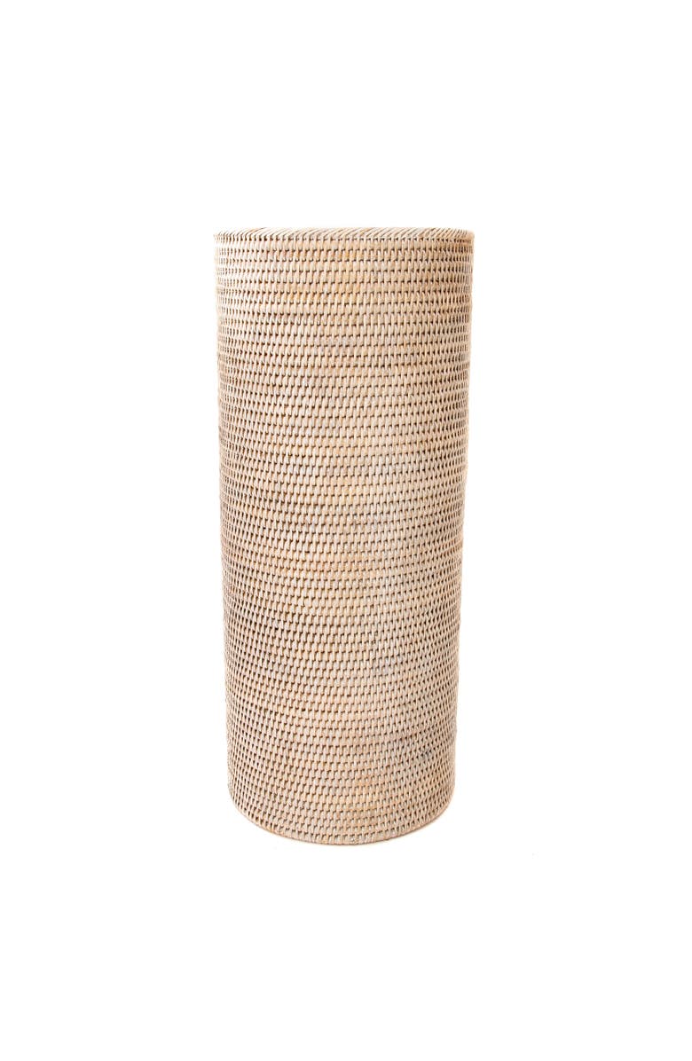 Artifacts Trading Company<sup>™</sup> Artifacts Rattan Round Umbrella Basket, Main, color, White Wash