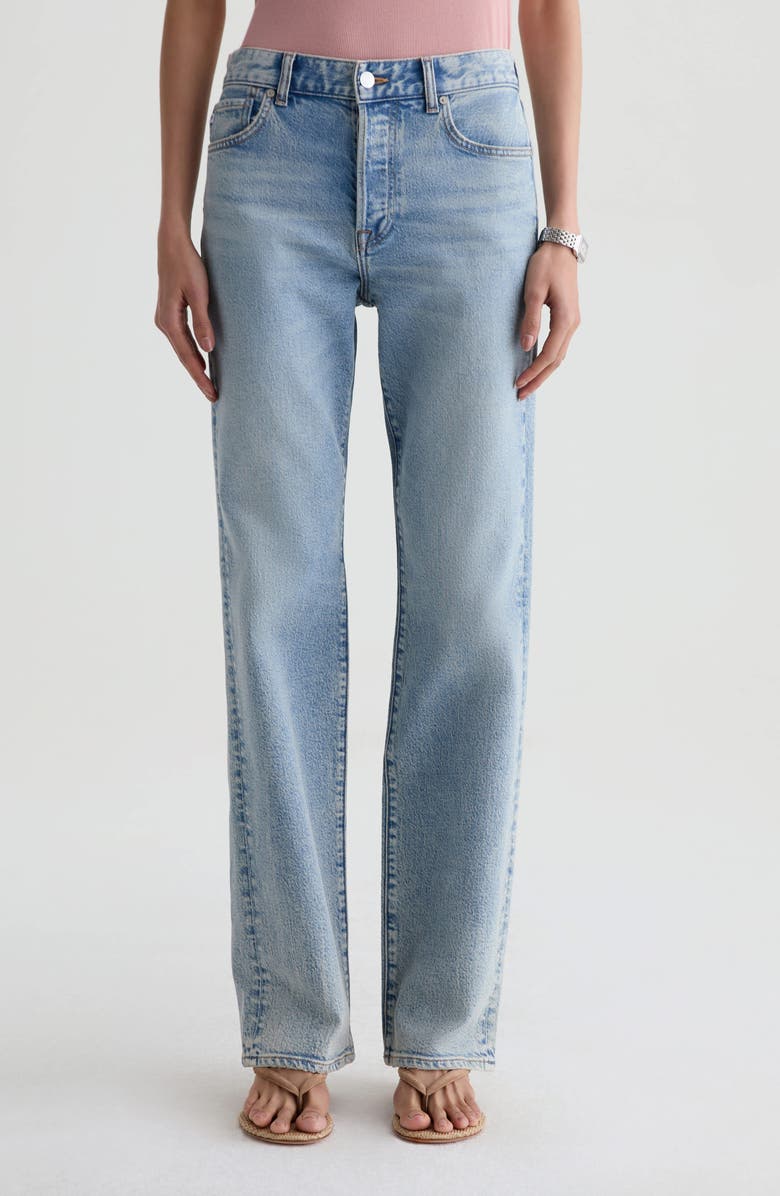 AG Sydney High Waist Relaxed Straight Leg Jeans, Main, color, Highway 29