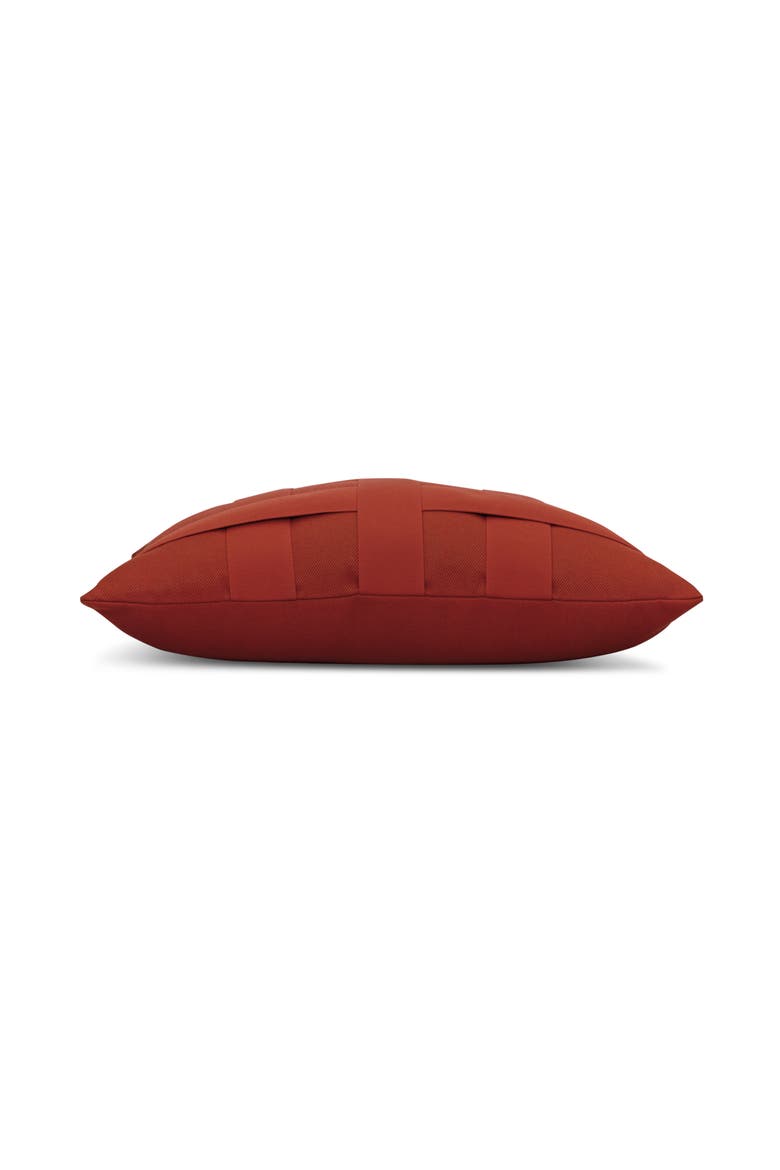 Basketweave Hand Woven Indoor & Outdoor Accent Pillow, Alternate, color, Rouge
