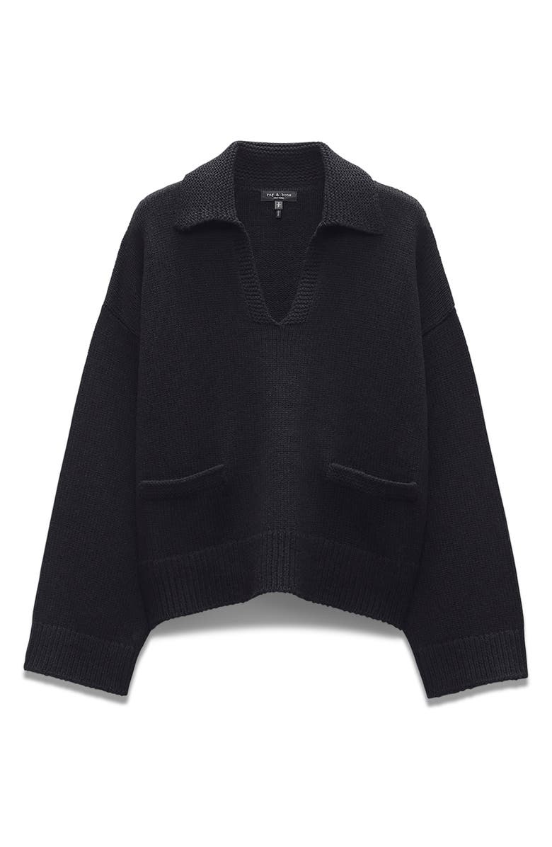 rag & bone Danica Wool & Cashmere Polo Sweater, Alternate, color, 