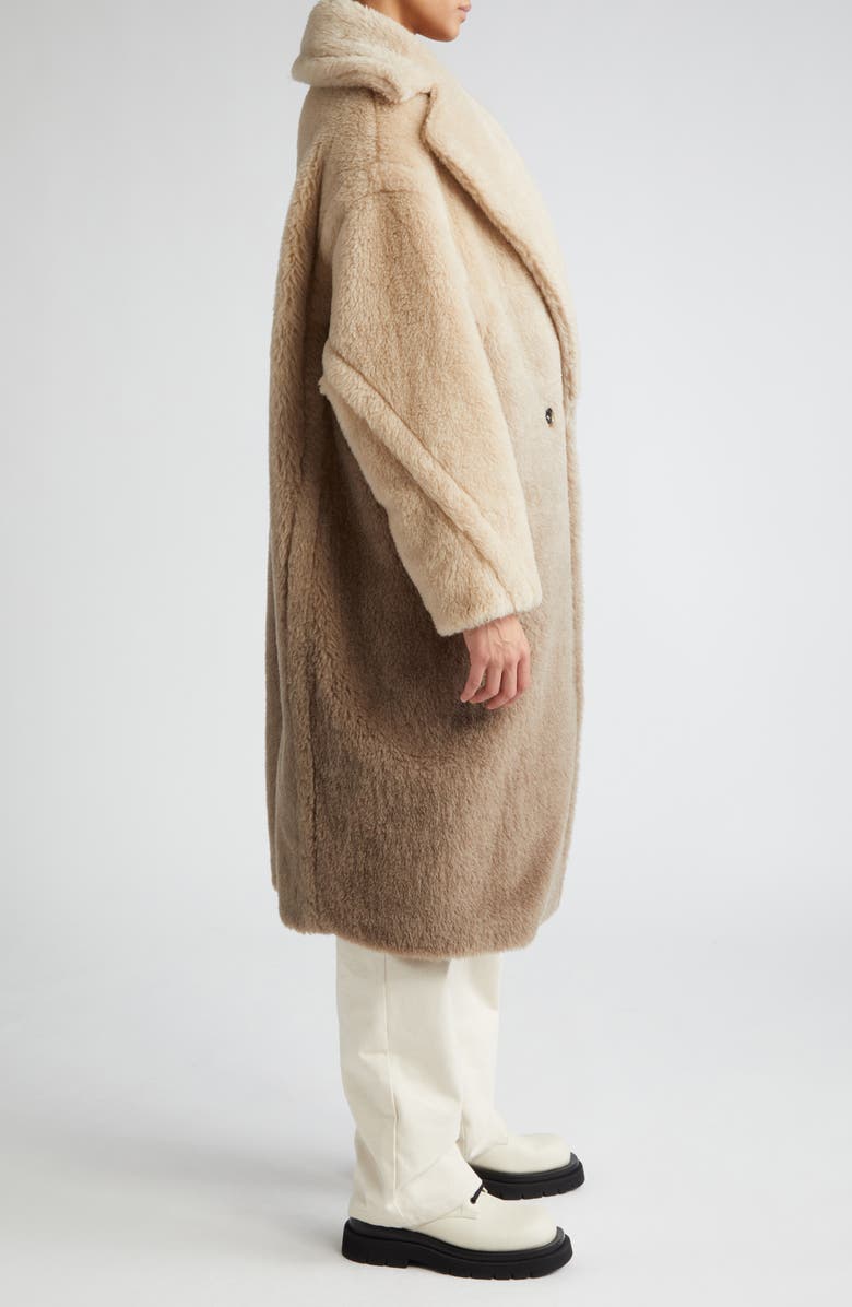 Max Mara Icon Ombré Teddy Bear Alpaca Blend Coat, Alternate, color, 
