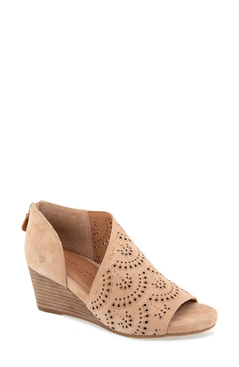 Talerie Perforated Wedge Sandal