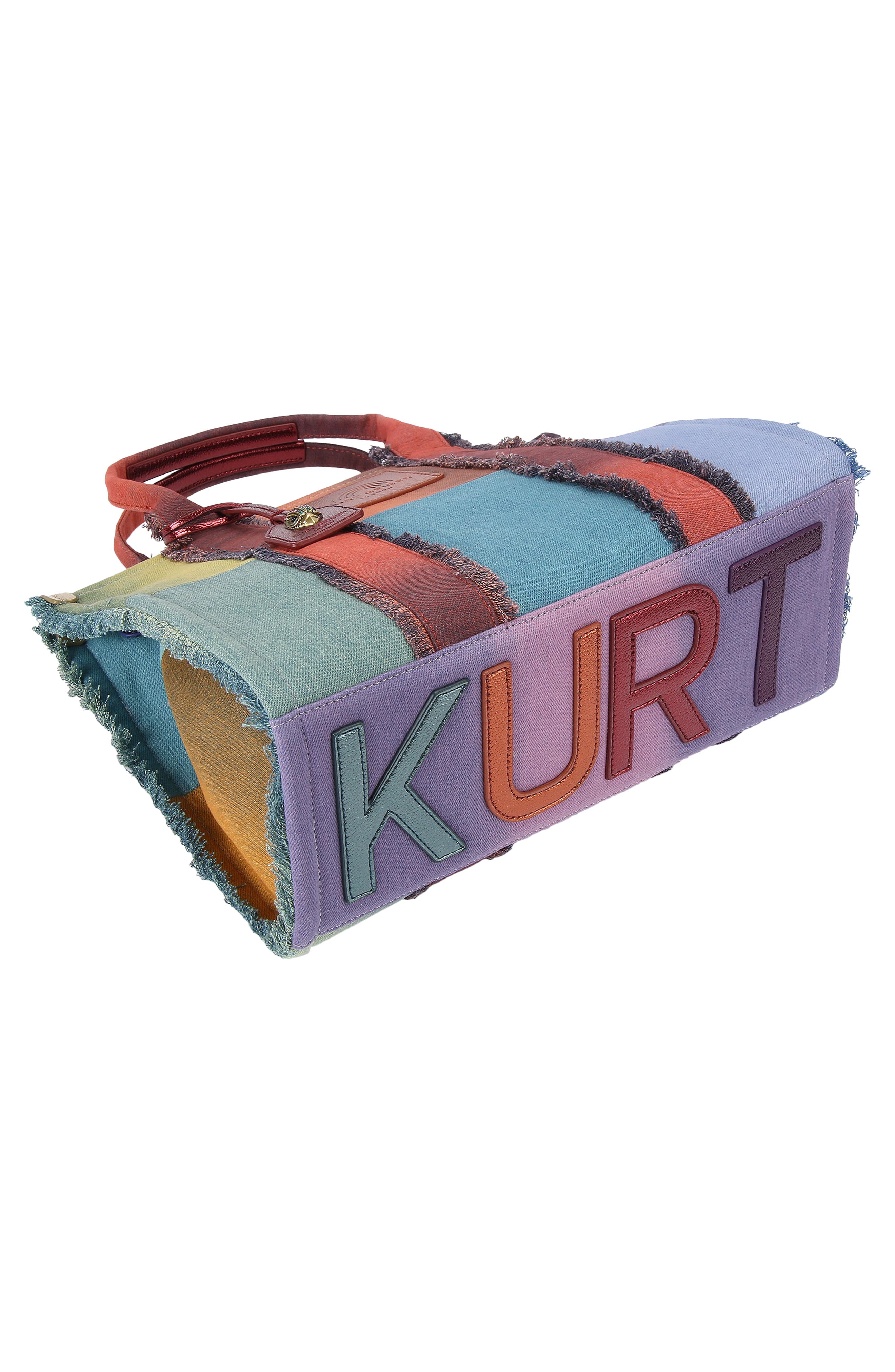 Kurt Geiger London Southbank Patchwork Denim Tote, Alternate, color, Patch Multi