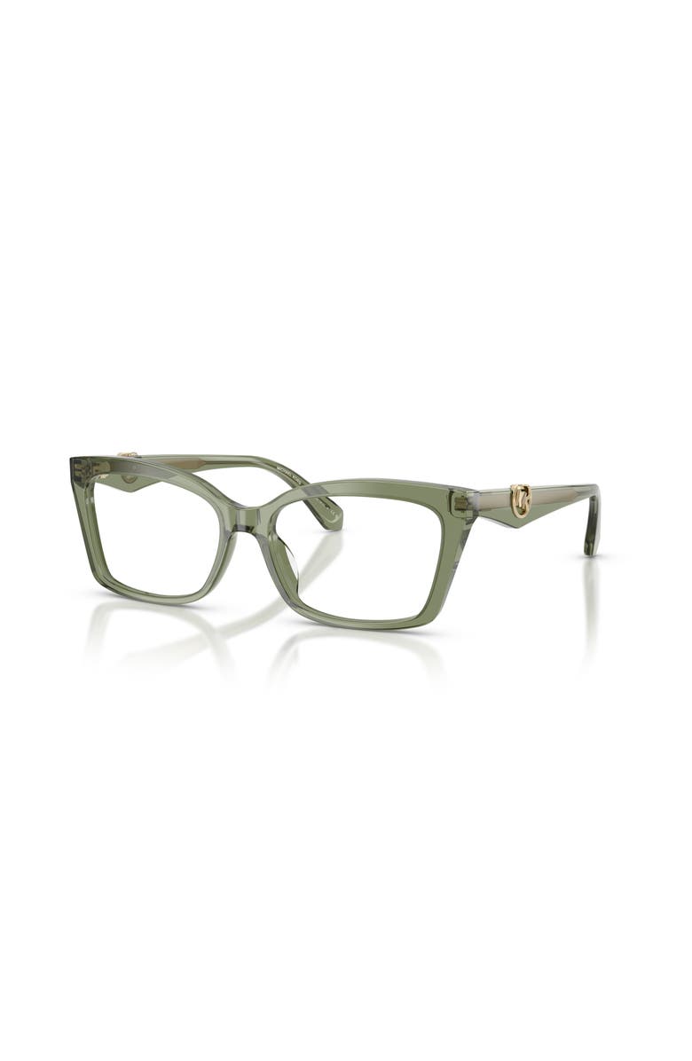 Michael Kors 53mm Rectangle optical glasses, Main, color, Green
