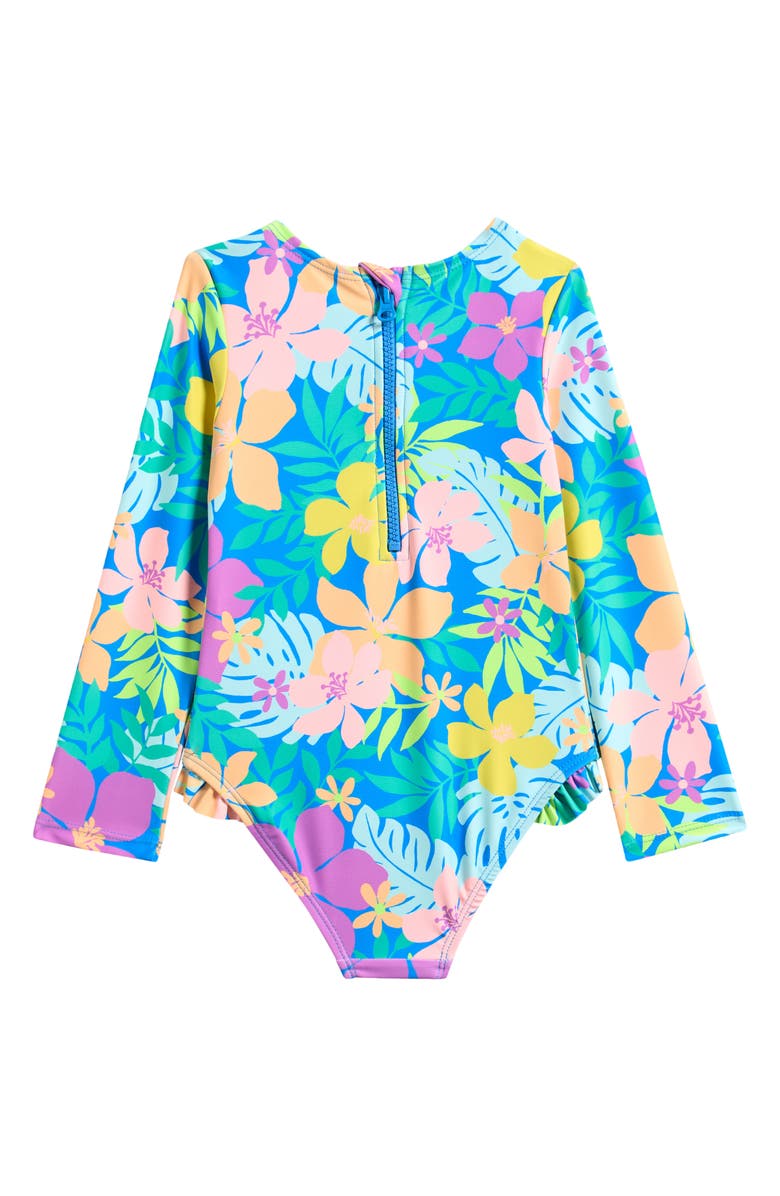 Breaking Waves Kids' Rashguard Swimsuit, Alternate, color, 