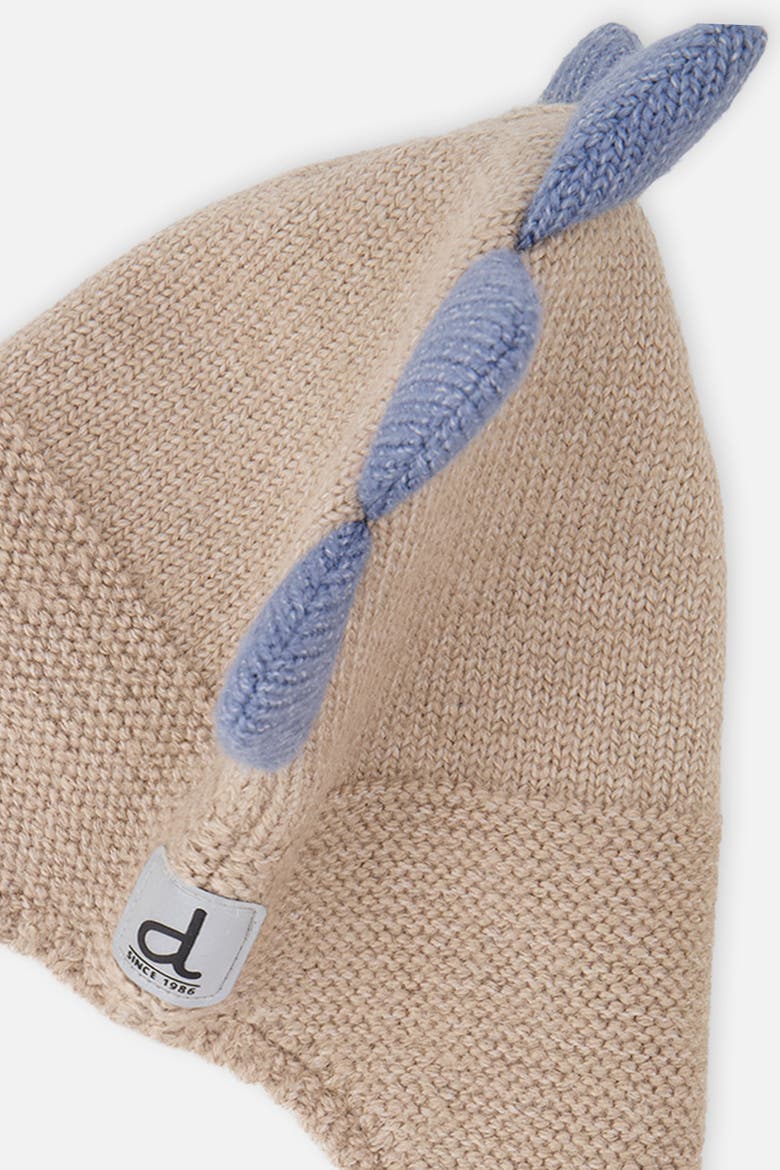Dino Spiked Ear Flap Peruvian Knit Hat, Alternate, color, Light Taupe