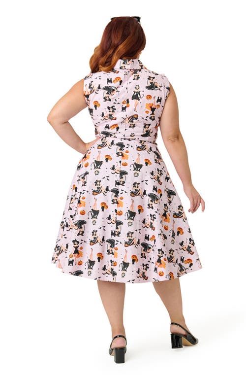 Unique Vintage Plus Size 1950s Shirt Dress In Multi