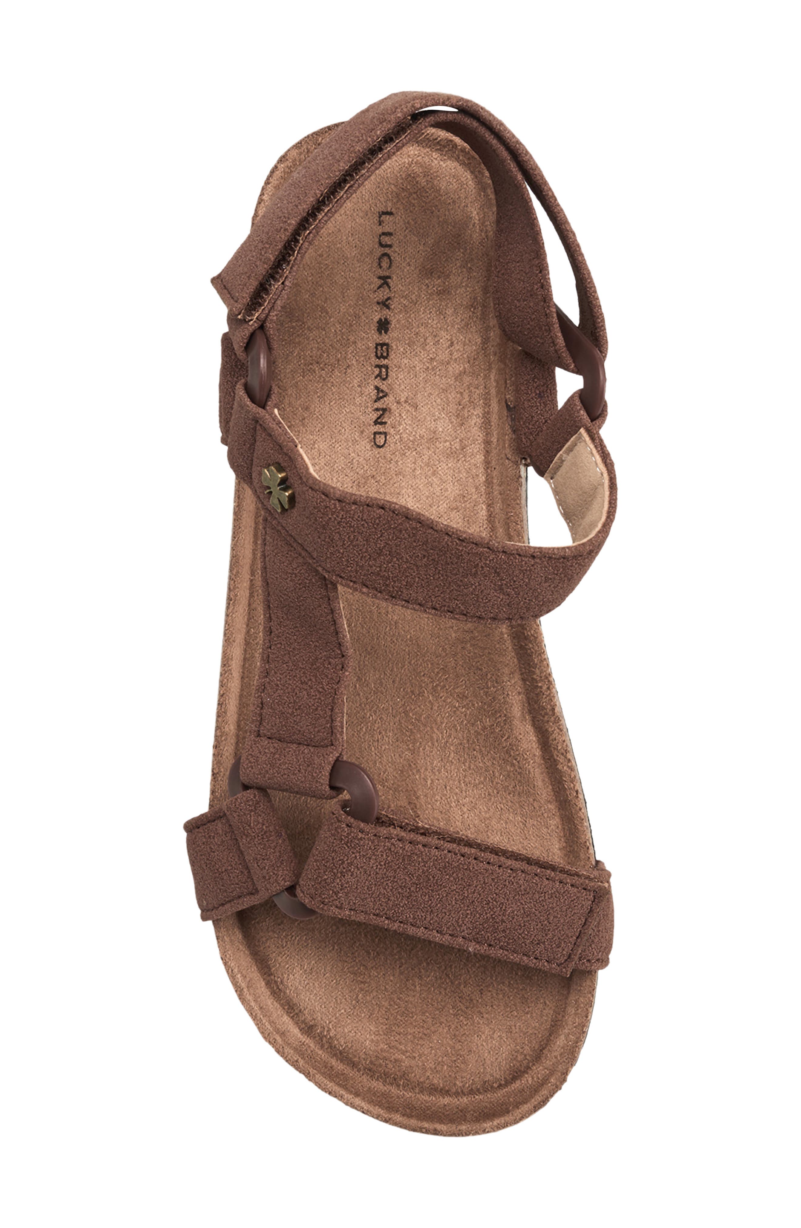 Kids' Double Strap Cork Sandal, Alternate, color, BROWN
