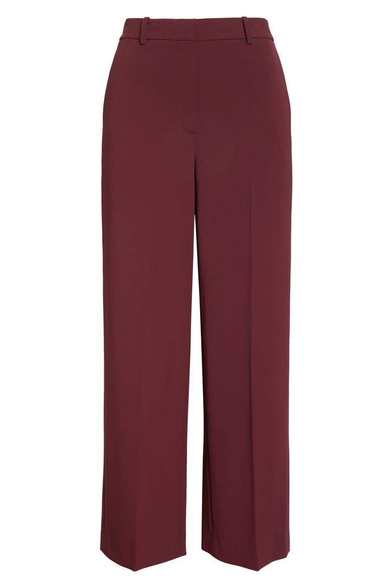 Women's Relax Straight Leg Trousers, Alternate, color, BURGUNDY