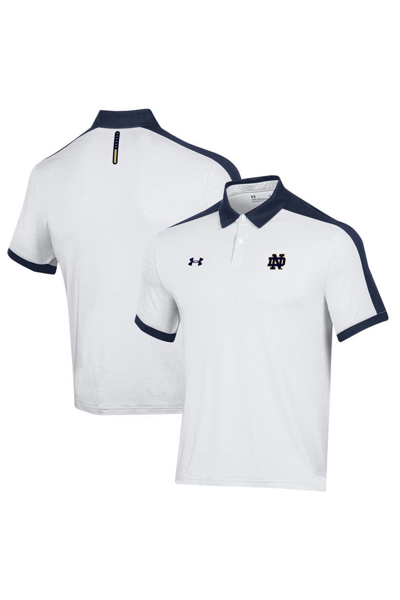 Men's Under Armour White Notre Dame Fighting Irish Trophy Polo, Main, color, White