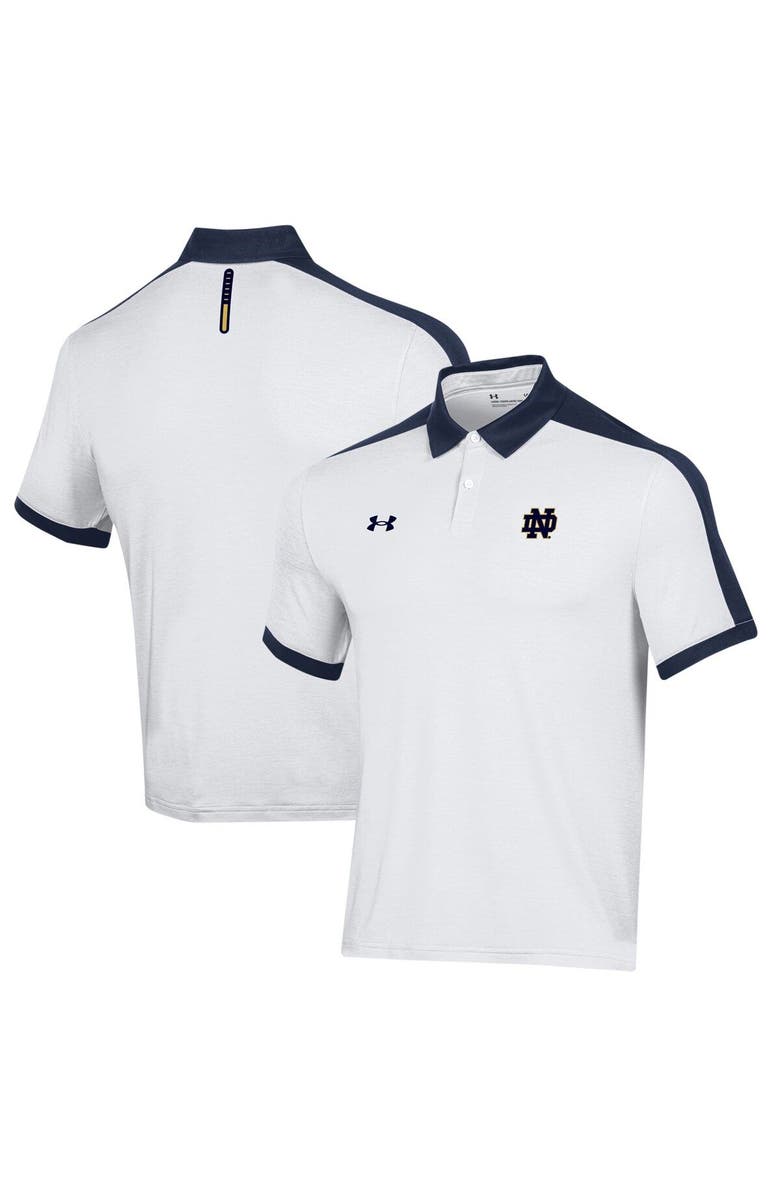 Under Armour Men's Under Armour White Notre Dame Fighting Irish Trophy Polo, Main, color,