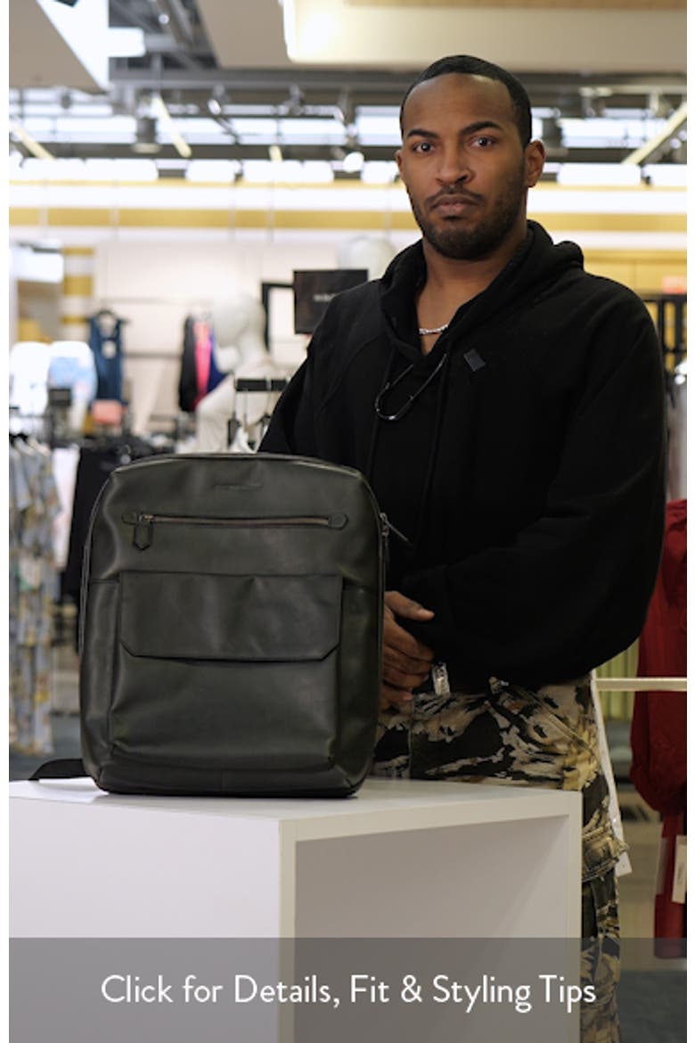 Rhodes Water Repellent Leather Commuter Backpack video