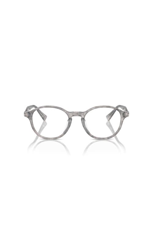 Brunello Cucinelli 50mm Oval Optical Glasses In Brown